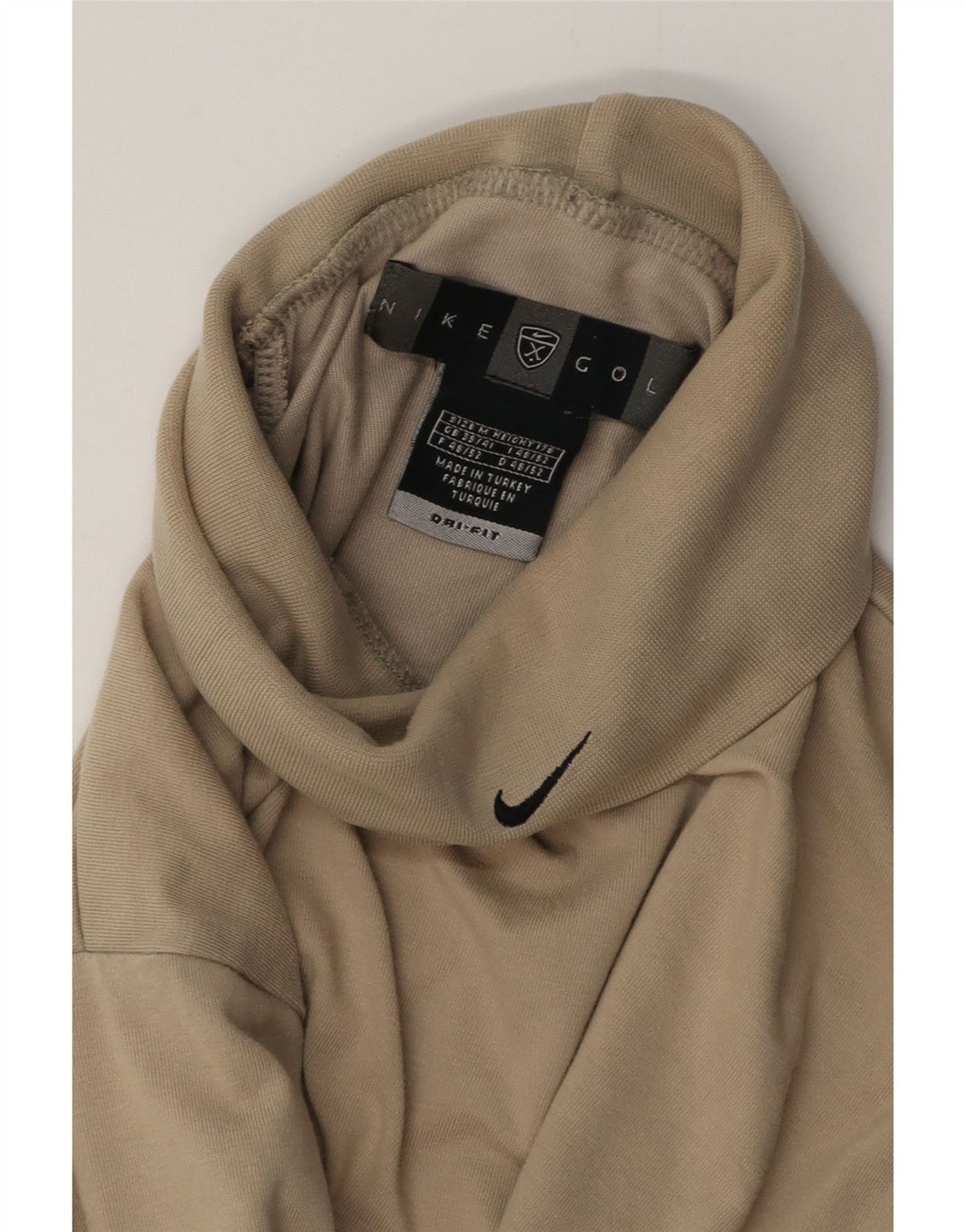 Top pentru bărbați NIKE cu mânecă lungă UK 39/41, mediu bej, bumbac