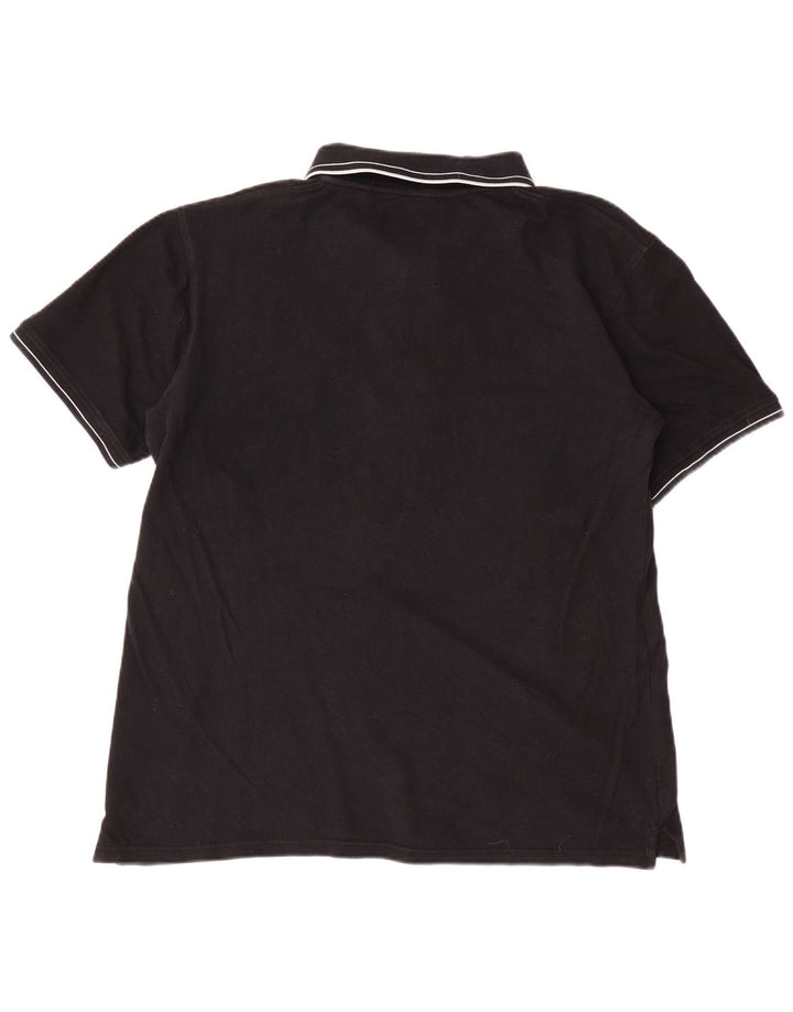 Tricou polo Lyle & Scott pentru bărbați, bumbac negru 2XL