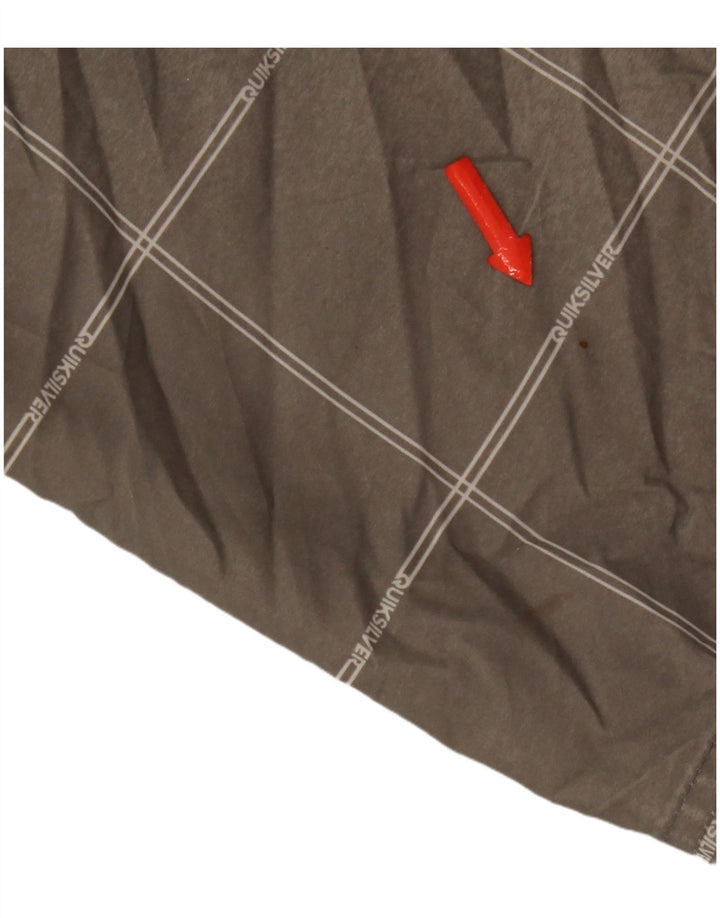 Pantaloni scurți chino pentru bărbați Quiksilver W34, poliester cu carouri, gri mari