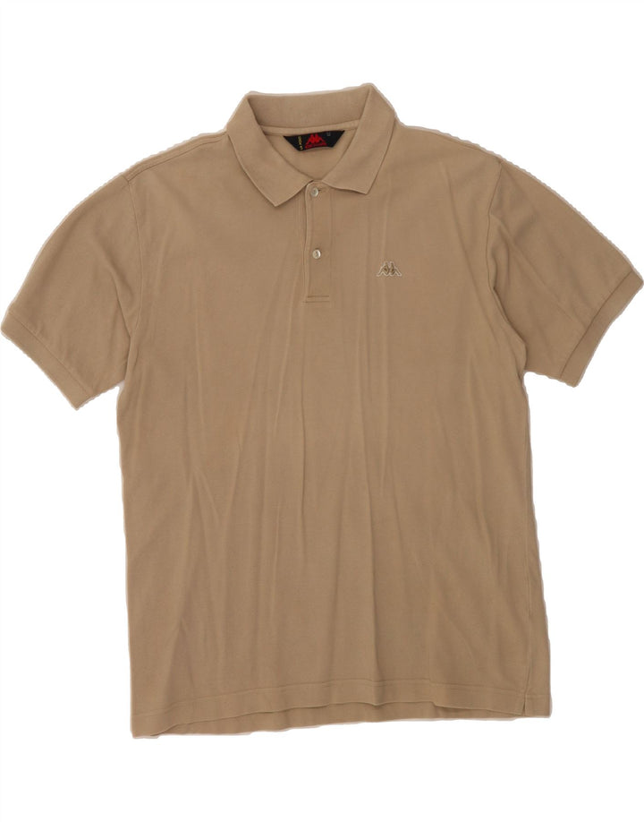 KAPPA Mens Polo Shirt Large Beige Cotton Vintage Kappa and Second-Hand Kappa from Messina Hembry 