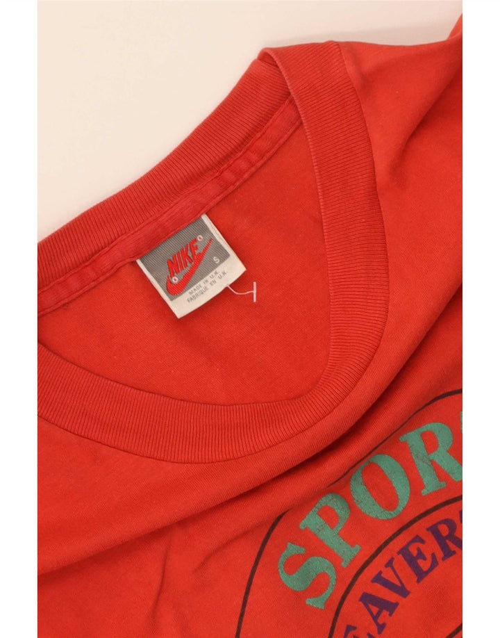 Tricou grafic Nike pentru bărbați Top mic, roșu, bumbac