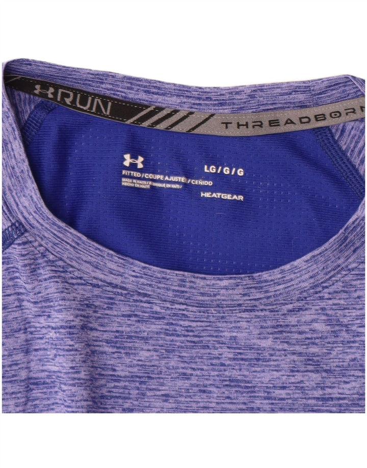 Tricou pentru bărbați UNDER ARMOUR Heat Gear Top mare albastru pete