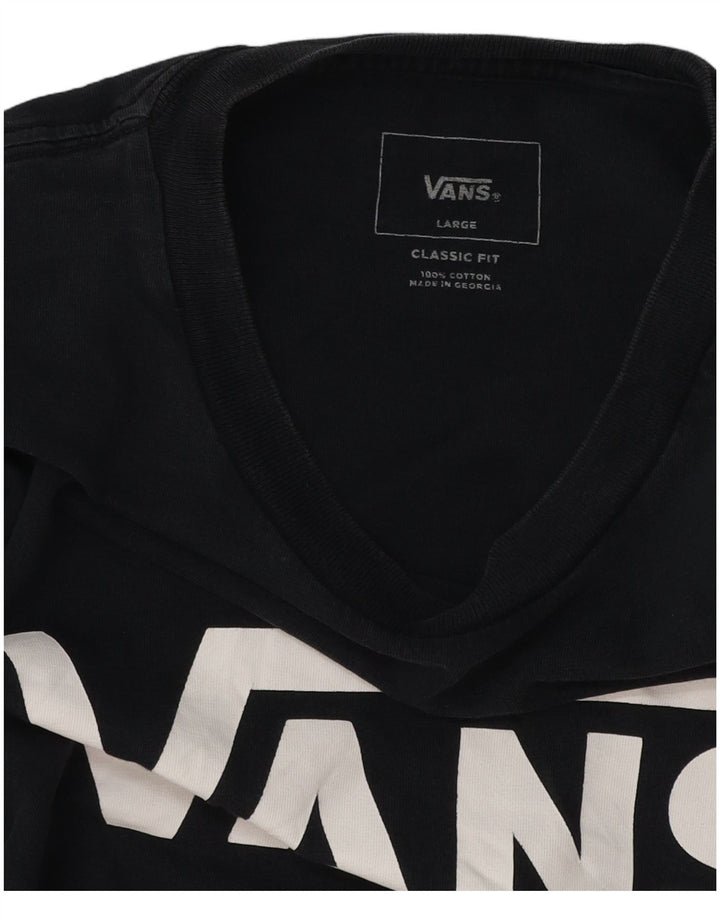 Tricou grafic pentru bărbați VANS Classic Fit Top mare din bumbac bleumarin