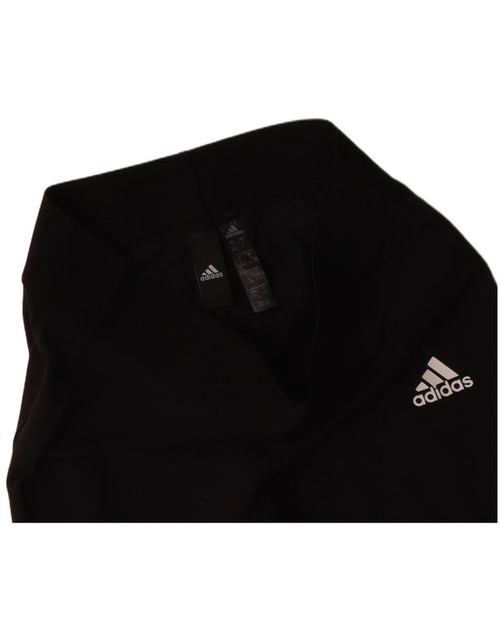 Leggings pentru femei ADIDAS UK 8/10 mic bumbac negru