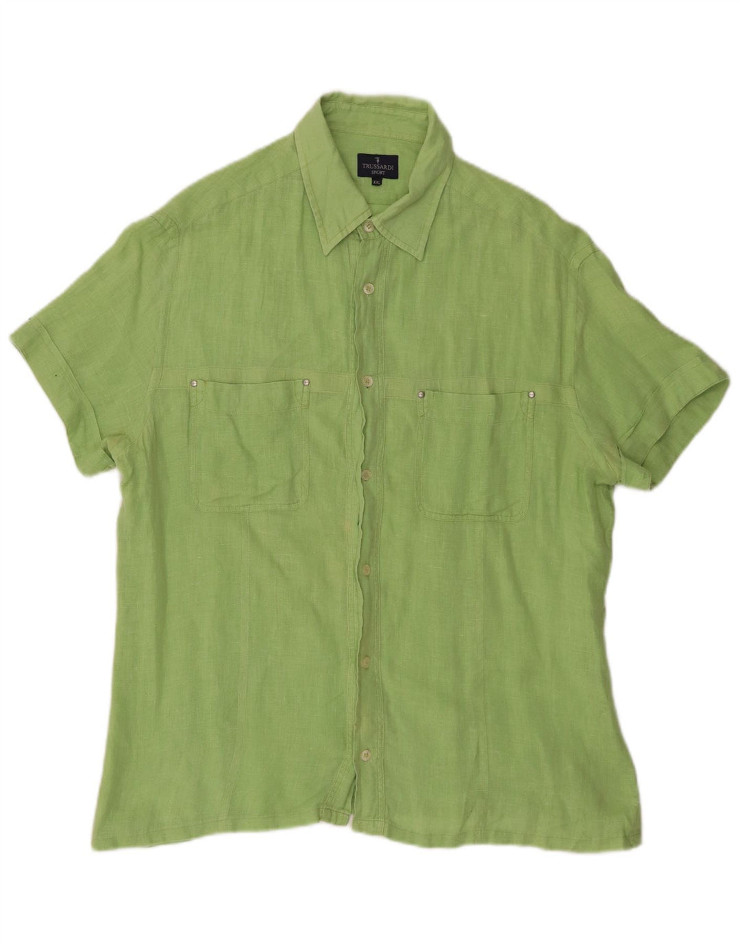 Cămașă cu mânecă scurtă pentru bărbați Trussardi 2XL verde
