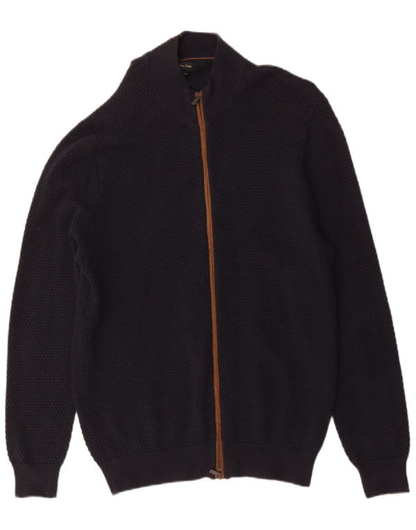 Pulover cardigan Massimo Dutti pentru bărbați, bumbac bleumarin 2XL