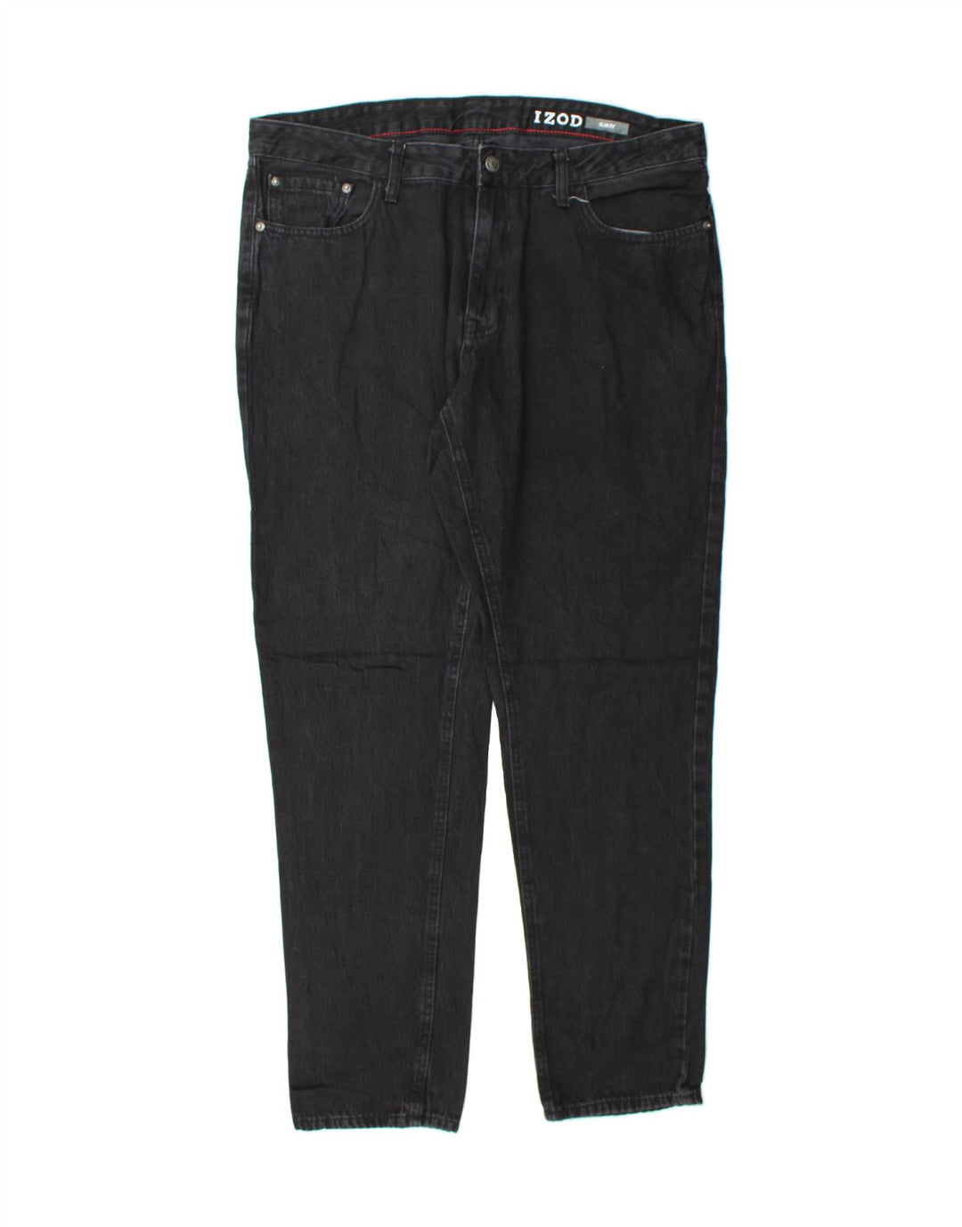 IZOD Mens Slim Jeans W38 L32 Black Cotton Vintage Izod and Second-Hand Izod from Messina Hembry 