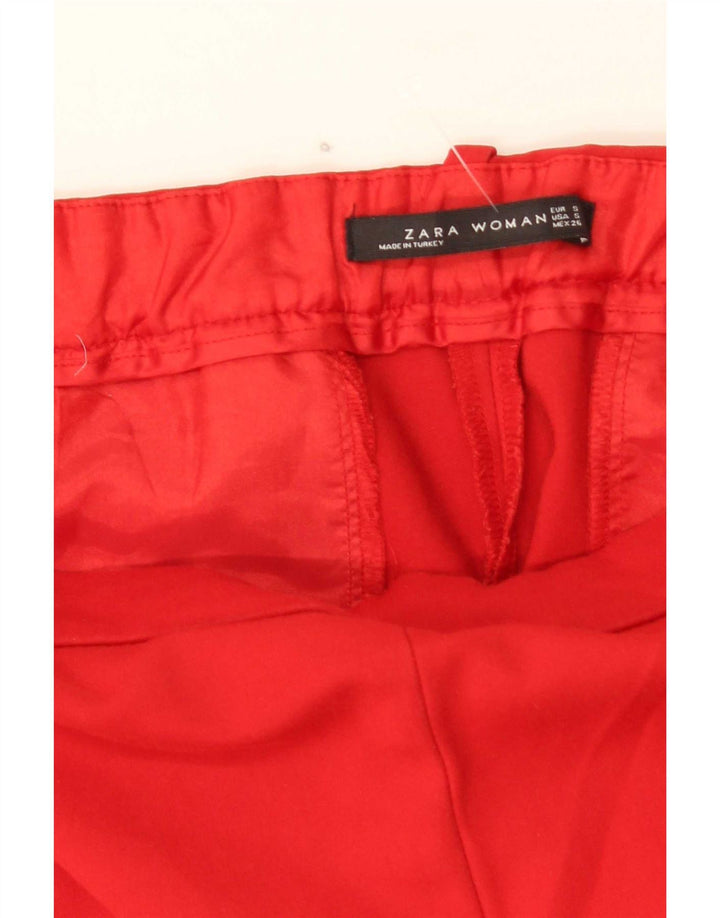 Pantaloni casual subțiri pentru femei Zara Mici L26 L26 Roșii