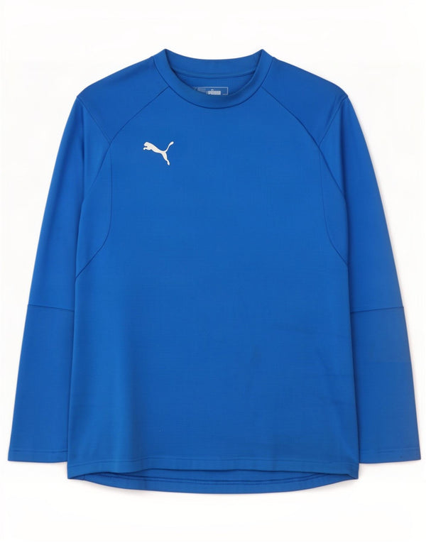 Top pentru bărbați Puma cu mânecă lungă 2XL, poliester albastru