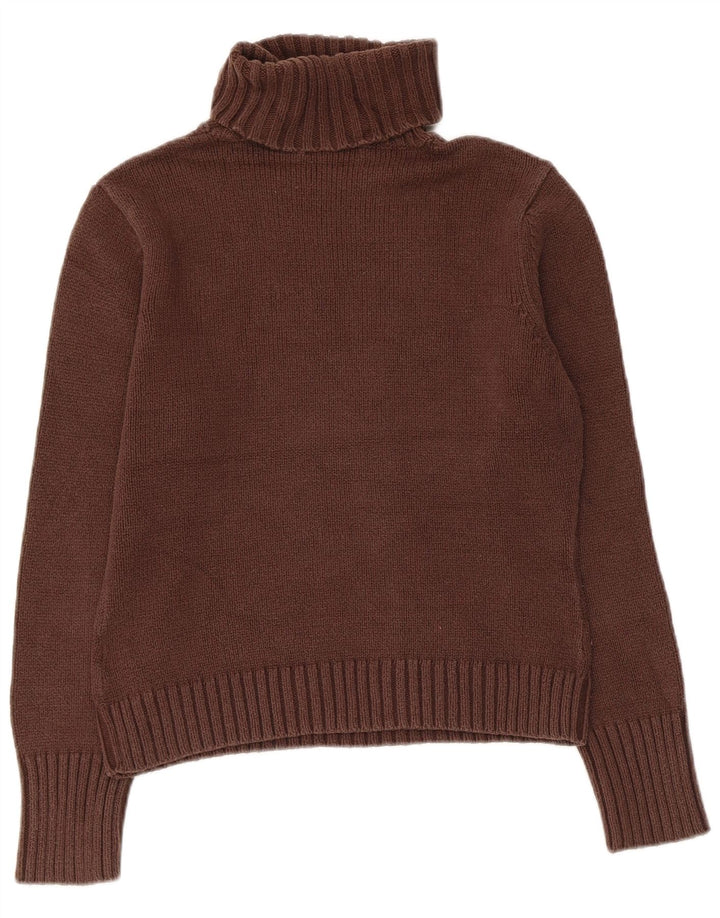 Pulover de damă Marks & Spencer crop cu gât rulat, maro mediu, UK 12
