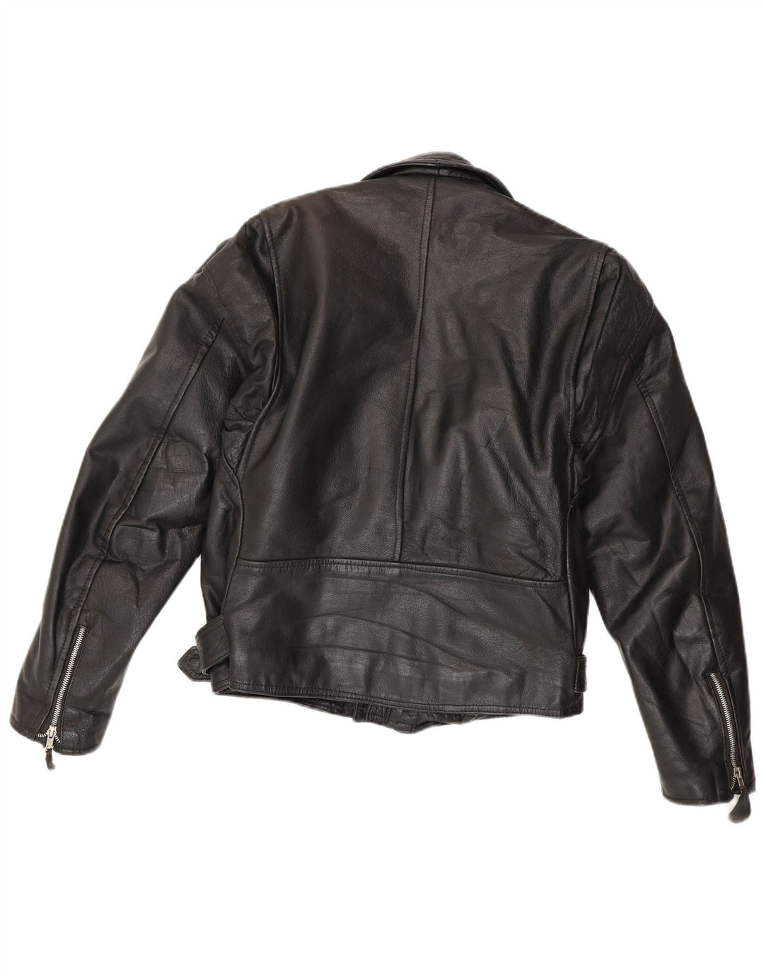 Jachetă de motociclist din piele vintage pentru bărbați IT 44 XS negru
