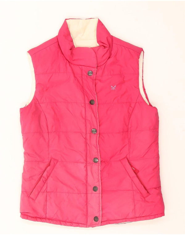 Crew Clothing Gilet căptușit reversibil pentru femei UK 10 Small Pink Nylon