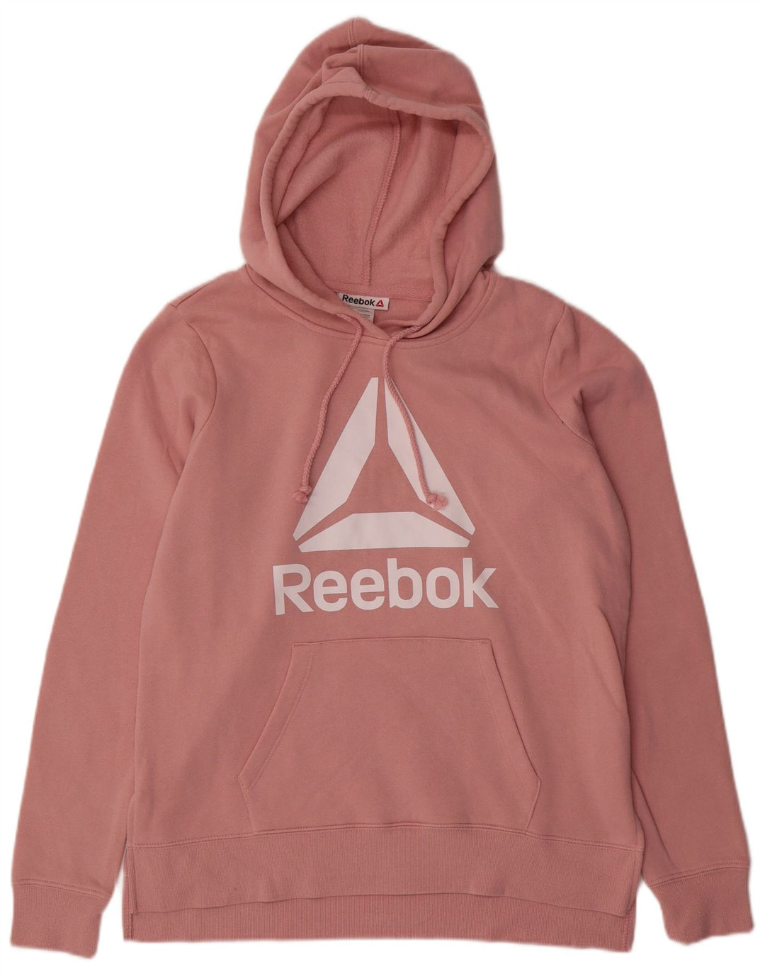Reebok Pulover cu capota cu grafic pentru femei UK 14, bumbac roz mediu