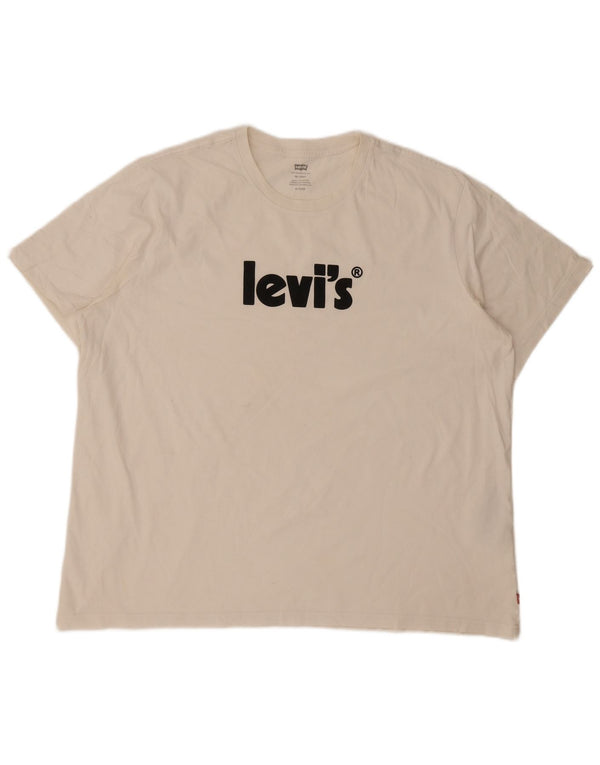 Tricou cu grafică relaxată Levi's Top XL Bumbac alb