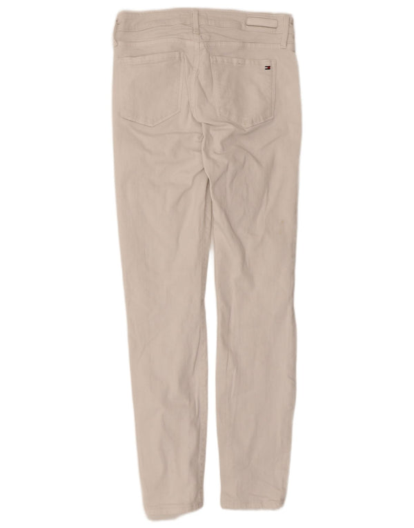 Blugi skinny pentru femei Tommy Hilfiger W28 L27 bumbac alb