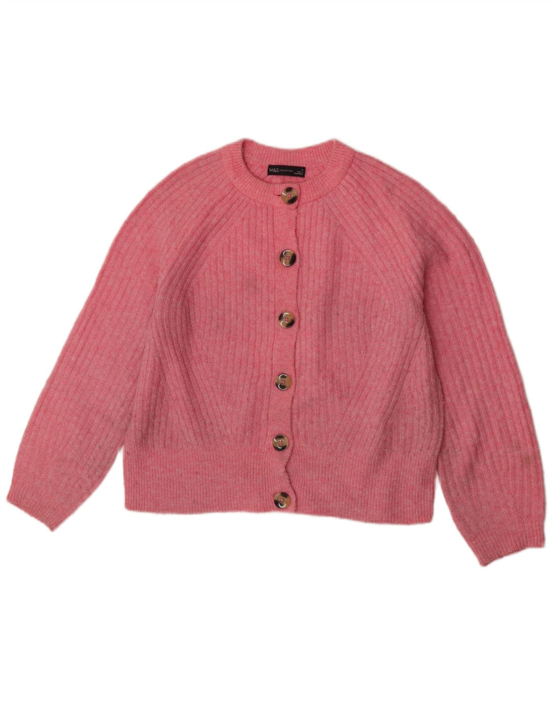 Pulover pentru femei Marks & Spencer Crop Cardigan UK 14 Medium Pink Acrilic