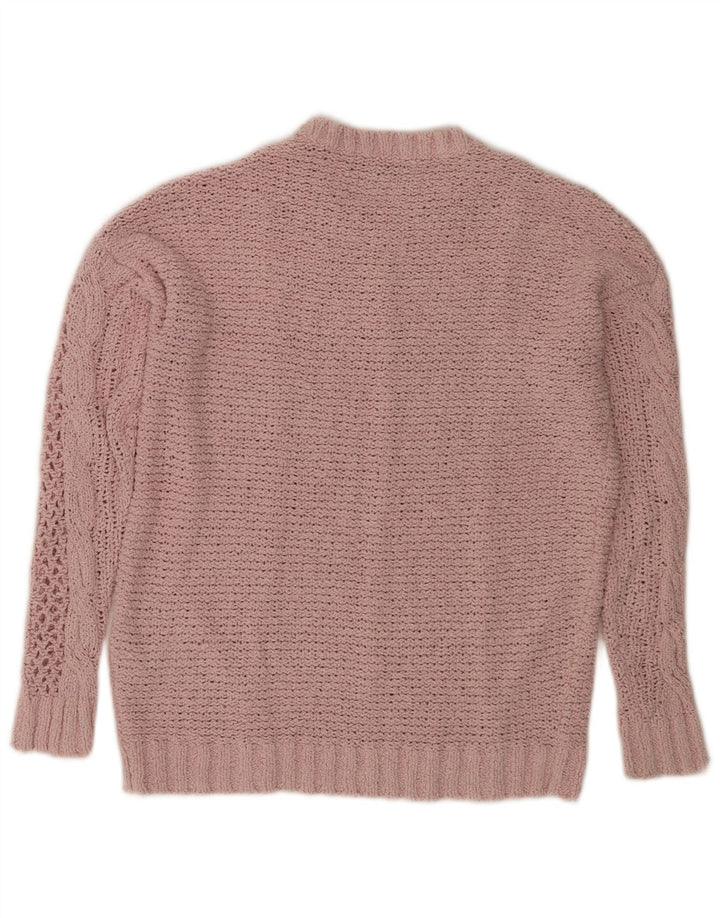 Marks & Spencer Pulover supradimensionat pentru femei cu decolteu rotund UK 10 Mic roz