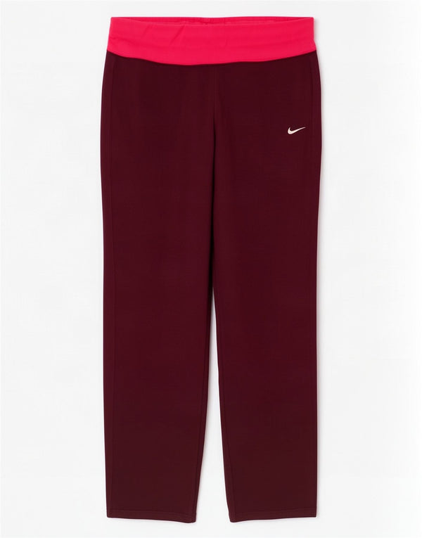 Pantaloni de trening Nike pentru fete 13-14 ani XL burgundă bumbac color bloc