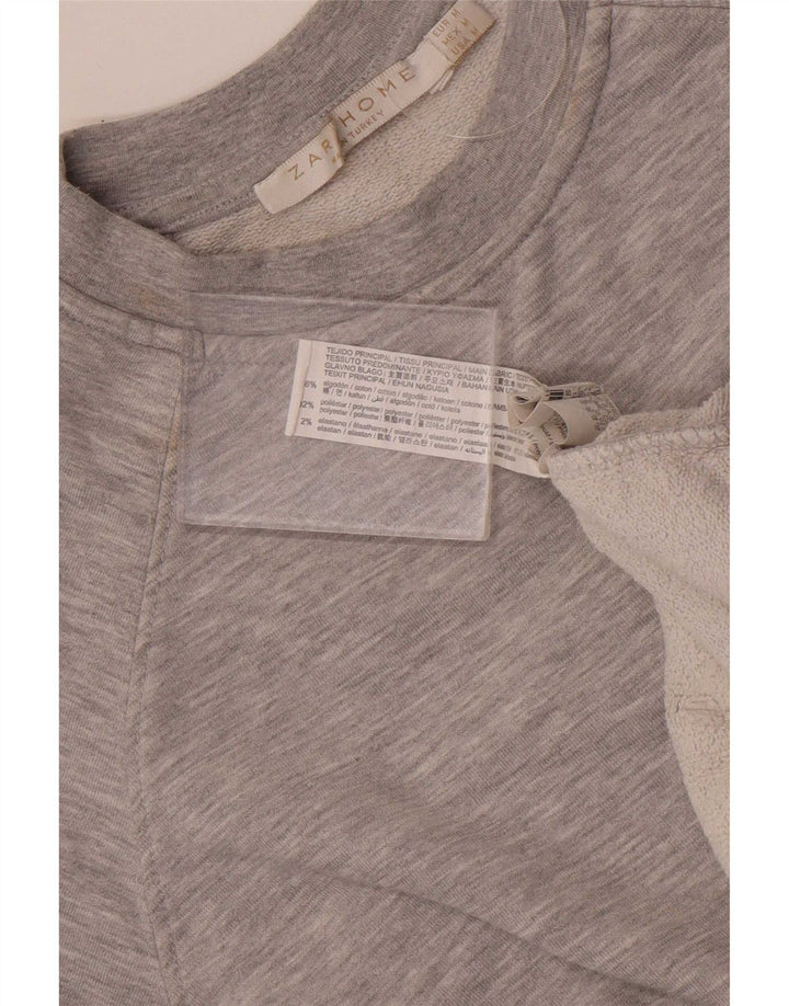 Pulover supradimensionat pentru femei Zara UK 14 bumbac gri mediu