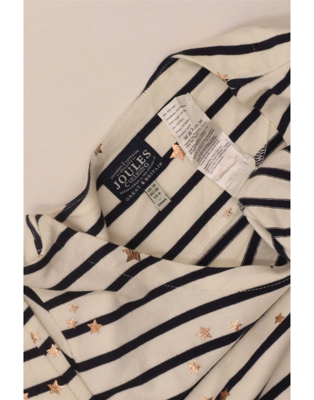 Joules Rochie teacă cu model abstract pentru femei UK 10 Mic cu dungi albe