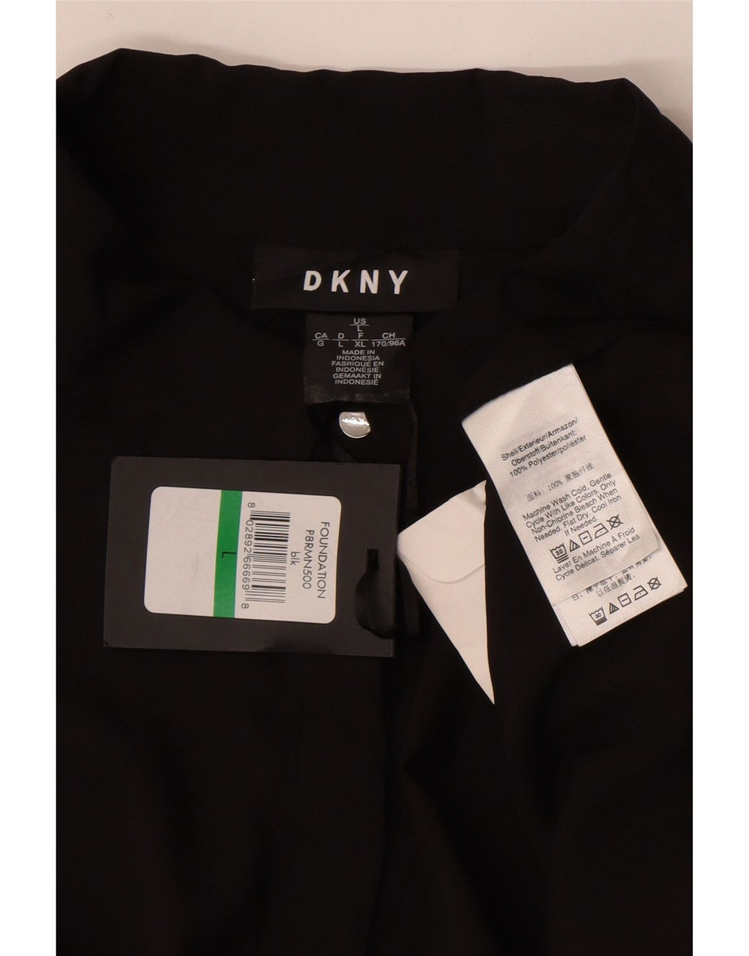 Bluză cămașă pentru femei Dkny UK 16 Poliester negru mare