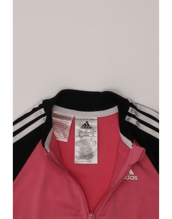 Jachetă de trening pentru fetițe ADIDAS 18-24 luni roz colorblock
