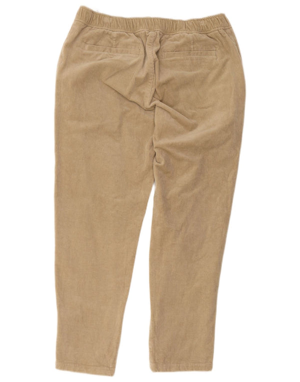 Pantaloni conici din velur pentru femei Zara XL W30 L25 bumbac bej