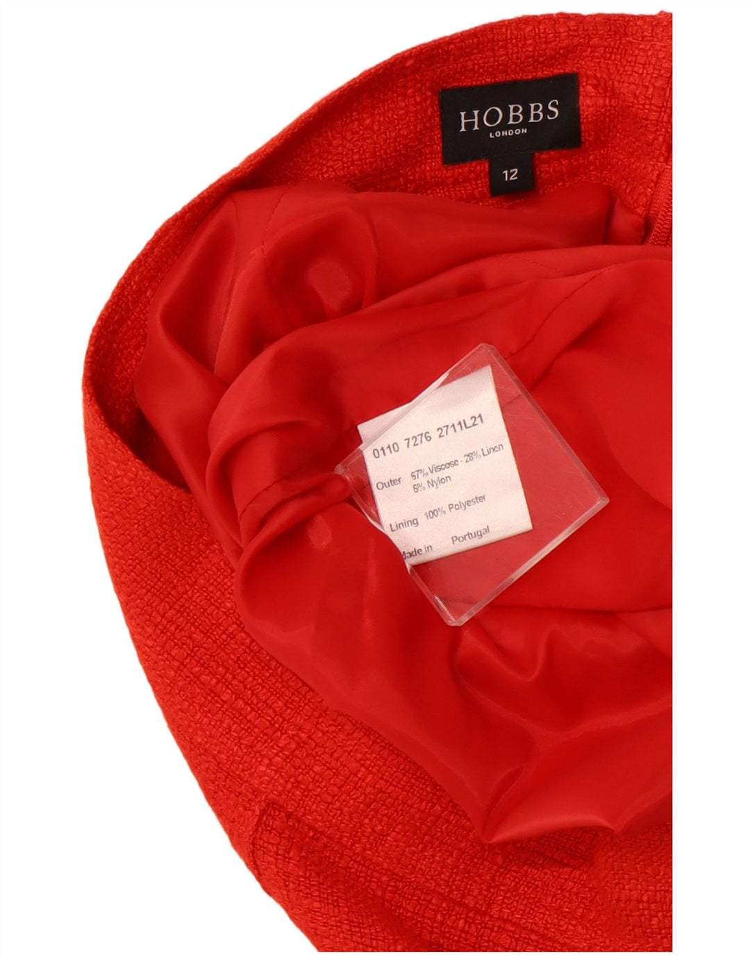 Fusta creion pentru femei HOBBS UK 12 Medium W30 Red Viscose