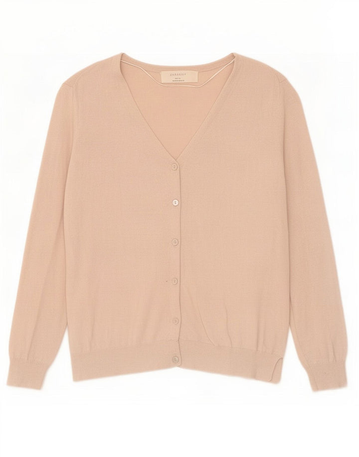 Pulover cardigan pentru femei Zara UK 12 Bej mediu