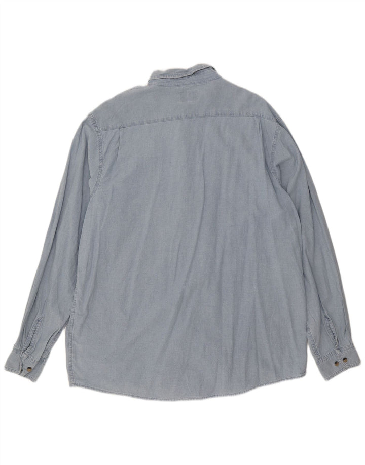 Cămașă înaltă pentru bărbați Wrangler XL, bumbac, albastru