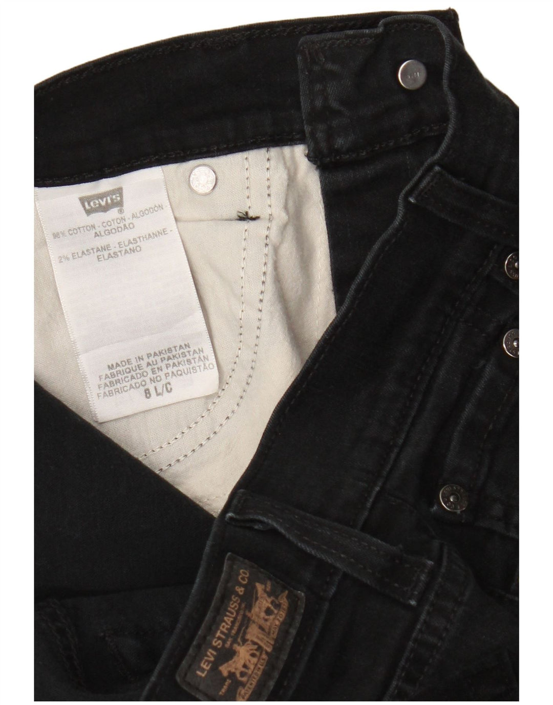 Blugi Levi's 512 Bootcut pentru femei US 8 Medium W28 L33 Negri