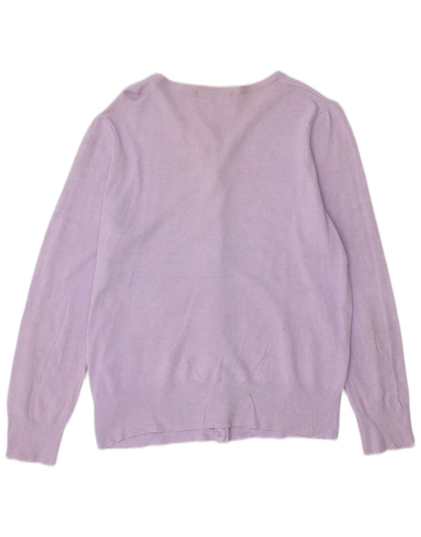 MARKS & SPENCER Pulover cardigan pentru femei UK 14 Viscoză violet mediu