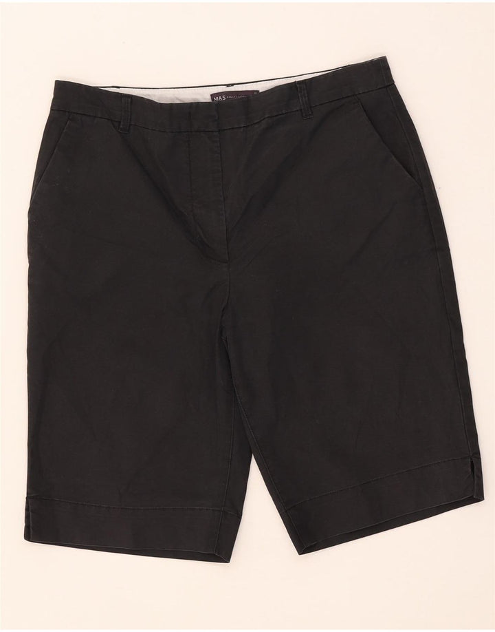 Pantaloni scurti chino pentru femei Marks & Spencer UK 12 Medium W32 Bumbac negru