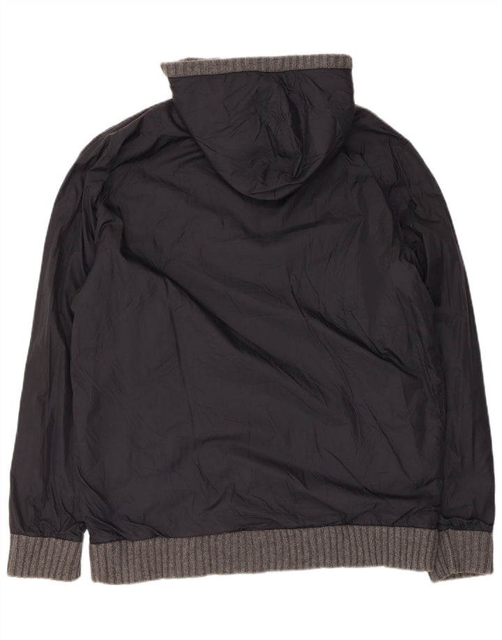 Jachetă reversibilă din tricot cu glugă pentru bărbați Massimo Dutti UK 42 XL gri