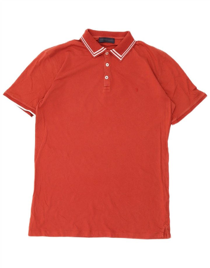 Tricou polo Trussardi pentru bărbați, bumbac roșu mediu