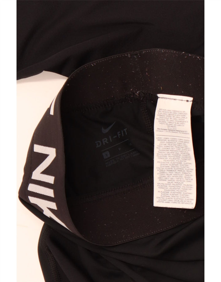 Leggings NIKE Dri Fit Graphic pentru femei UK 8, poliester negru mic