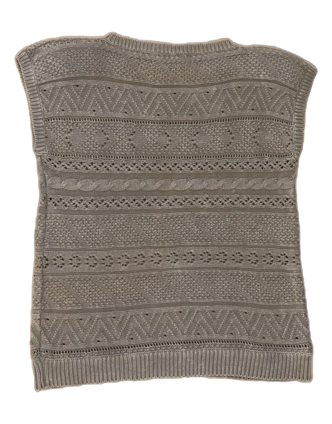 TOGETHER Womens Short Sleeve Boat Neck Jumper Sweater EU 36 Small Grey Vintage Together and Second-Hand Together from Messina Hembry 