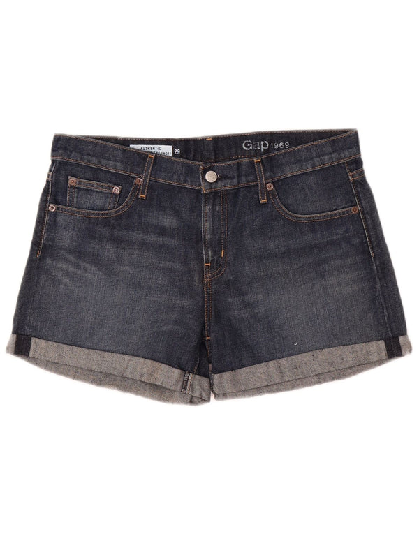 Pantaloni scurți din denim pentru femei Gap UK 12 Medium W32 Bumbac albastru