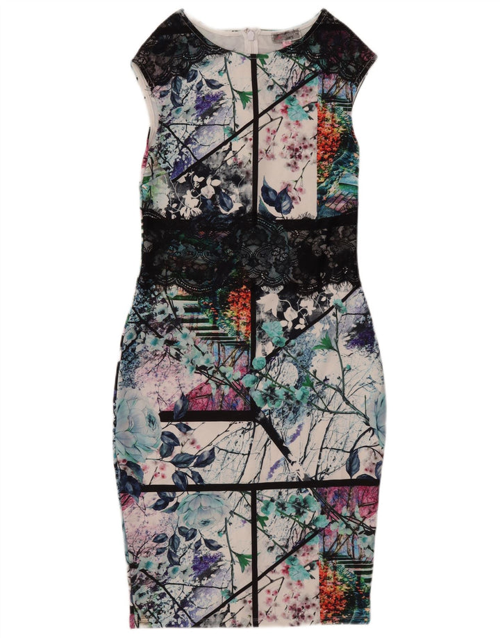 Rochie bodycon cu grafică pentru femei Lipsy UK 10 Poliester multicolor mic