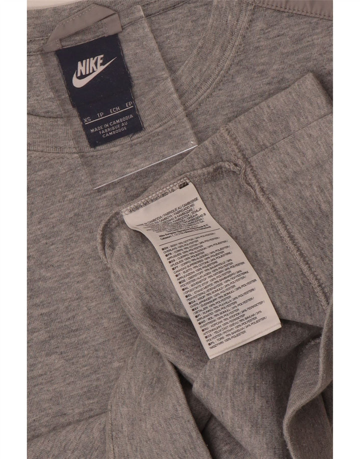 Pulover crop pentru femei NIKE UK 6 XS bumbac gri
