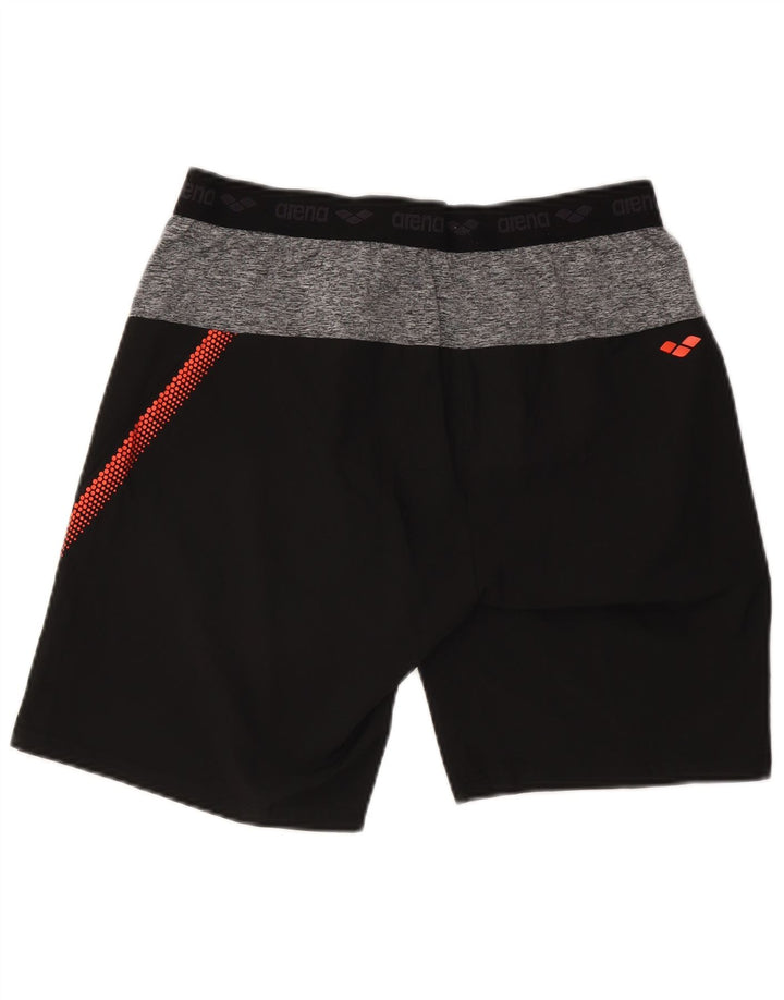 Pantaloni scurți de înot grafic pentru bărbați Arena, medii, negru, poliester color bloc