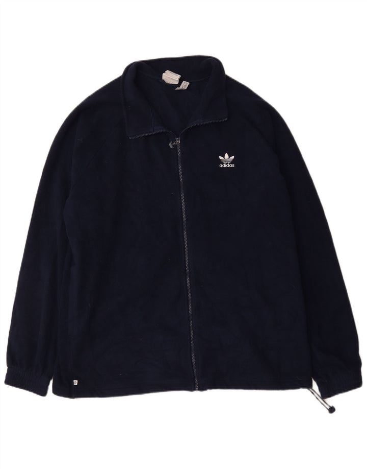 Jachetă pentru bărbați ADIDAS Graphic Fleece UK 42 XL Bleumarin Poliester