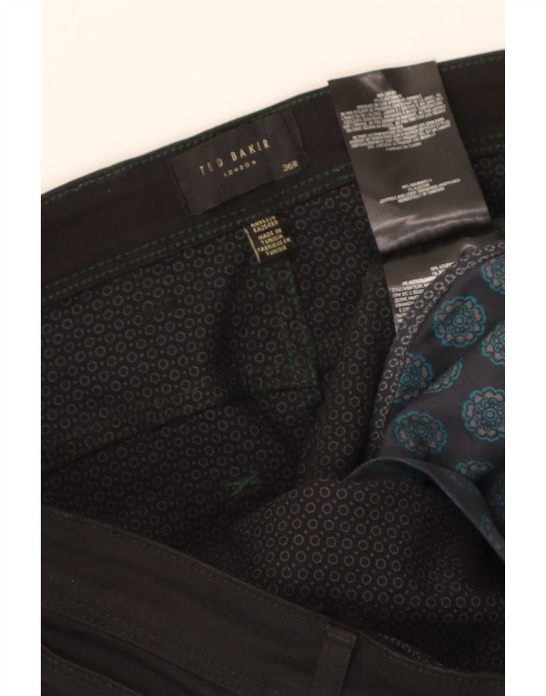 Blugi drepti pentru bărbați Ted Baker W36 L26 bumbac negru