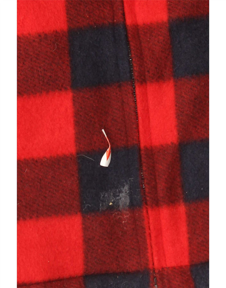 Cămașă vintage pentru bărbați din fleece Lumberjack, mare, roșu, poliester