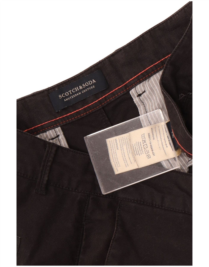 Scotch & Soda Pantaloni scurți chino pentru bărbați W32, bumbac negru mare