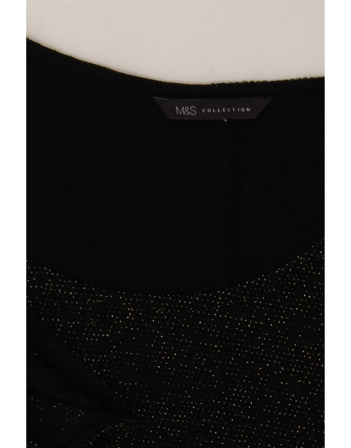 Top cu tunică pentru femei Marks & Spencer UK 14 Medium Black Flecked