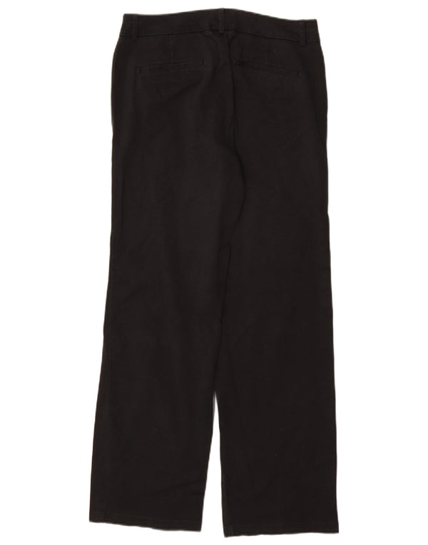 Dockers Womens Straight Casual Trousers US 8 Medium W28 L29 Black Cotton
