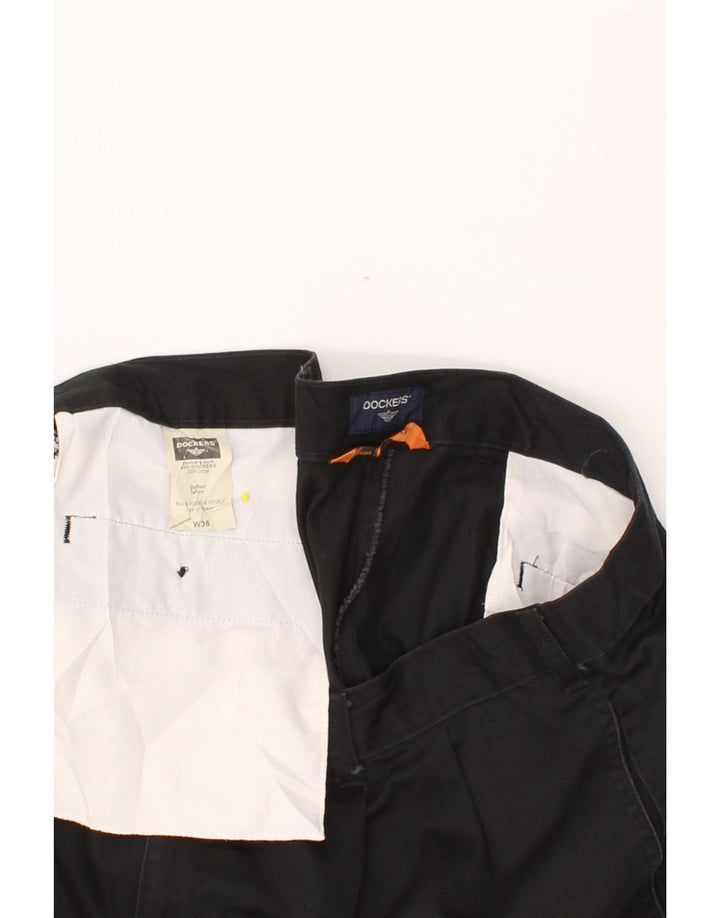 DOCKERS Mens Pegged Chino Shorts W36 Large Black Cotton Vintage Dockers and Second-Hand Dockers from Messina Hembry 