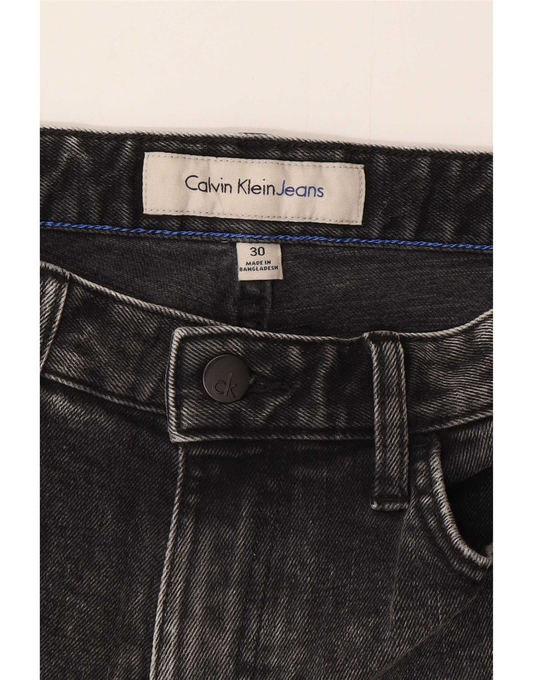 Pantaloni scurți din denim pentru bărbați Calvin Klein W30, bumbac gri mediu
