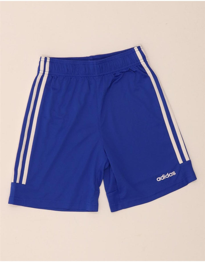 Pantaloni scurți sport adidas Climalite pentru băieți 11-12 ani poliester albastru